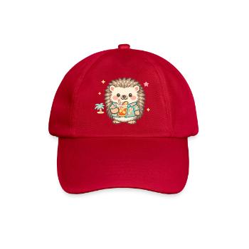 Hérisson hawaïen avec une boisson - Casquette classique - rouge classique - Devant