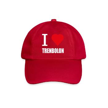 I LOVE TRENBOLON WEISS - Baseballkappe - klassisch Rot - Vorne