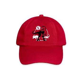 Dinosaurier 5 Jahre T-Shirt - Baseballkappe - klassisch Rot - Vorne
