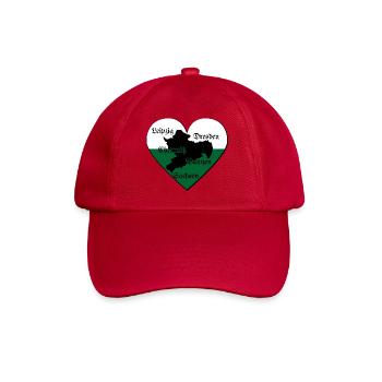 Sachsen Herz Dresden Leipzig Chemnitz Bautzen - Casquette classique - rouge classique - Devant