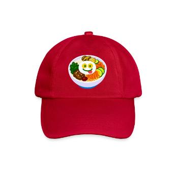 Mix Taste and Happiness -Happy Bowl of Bibimbap - Baseball Cap - classic red - Front