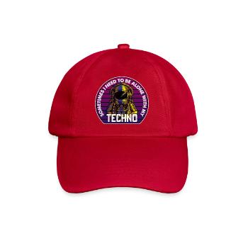 Techno Astronaut Circle Abzeichen - Baseballkappe - klassisch Rot - Vorne