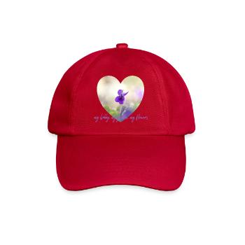 Heart Violet Purple Flower My Garden My Hobby - Baseball Cap - classic red - Front