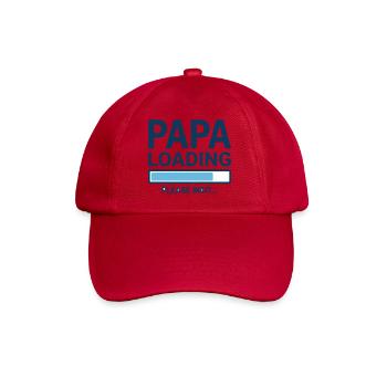 Papa loading please wait - Soon to be a dad? - Baseball Cap - classic red - Front