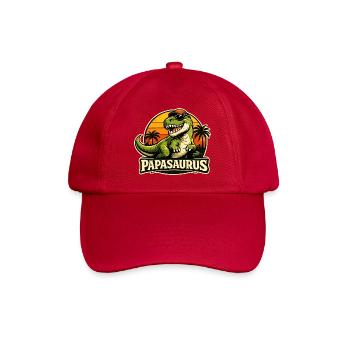 Déclaration sur Papasaurus Retro Dino pour la fête des pères - Casquette classique - rouge classique - Devant