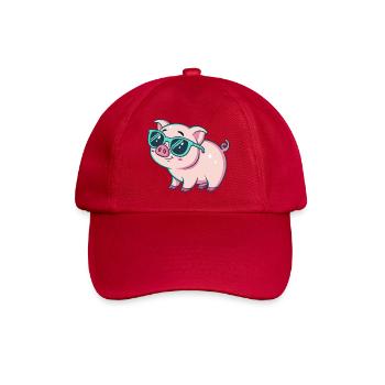 Cool Pig Sunglasses - Baseball Cap - classic red - Front
