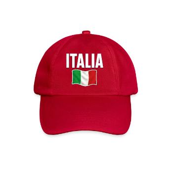 Italia Flagge Souvenir Design - Baseballkappe - klassisch Rot - Vorne