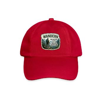 Wandern – Raus aus dem Alltag - Baseballkappe - klassisch Rot - Vorne