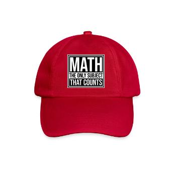 Math The Only Subject That Counts Nerd Mathe Logo - Baseball Cap - classic red - Front