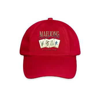 Mahjong Social Club Club Fliesen-Ding - Baseballkappe - klassisch Rot - Vorne