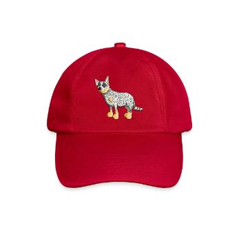 Witziger Australian Cattle Dog - Hund - Baseballkappe - klassisch Rot - Vorne