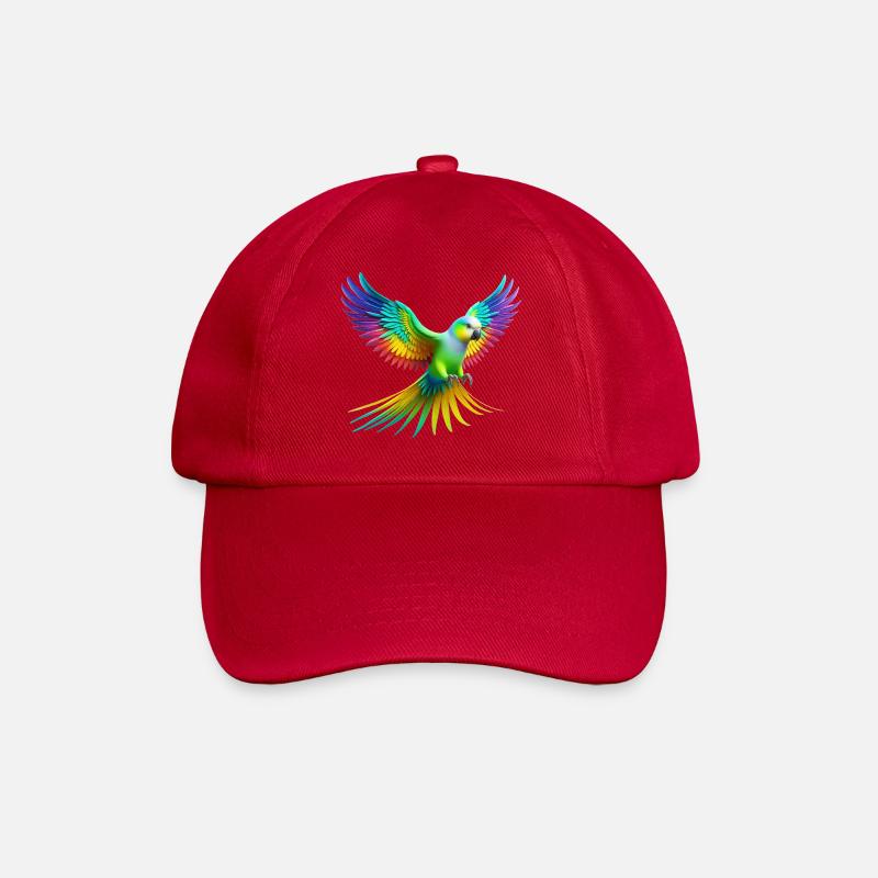 Regenbogensittich (02) - Baseballkappe - klassisch Rot
