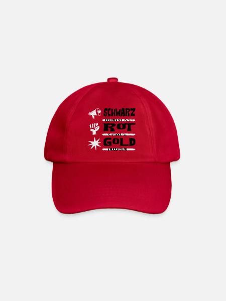Schwarz Rot Gold - Baseballkappe - klassisch Rot
