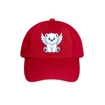 Cute Polar Bear Angel Cartoon with Wings Joy - Baseball Cap - classic red - Front