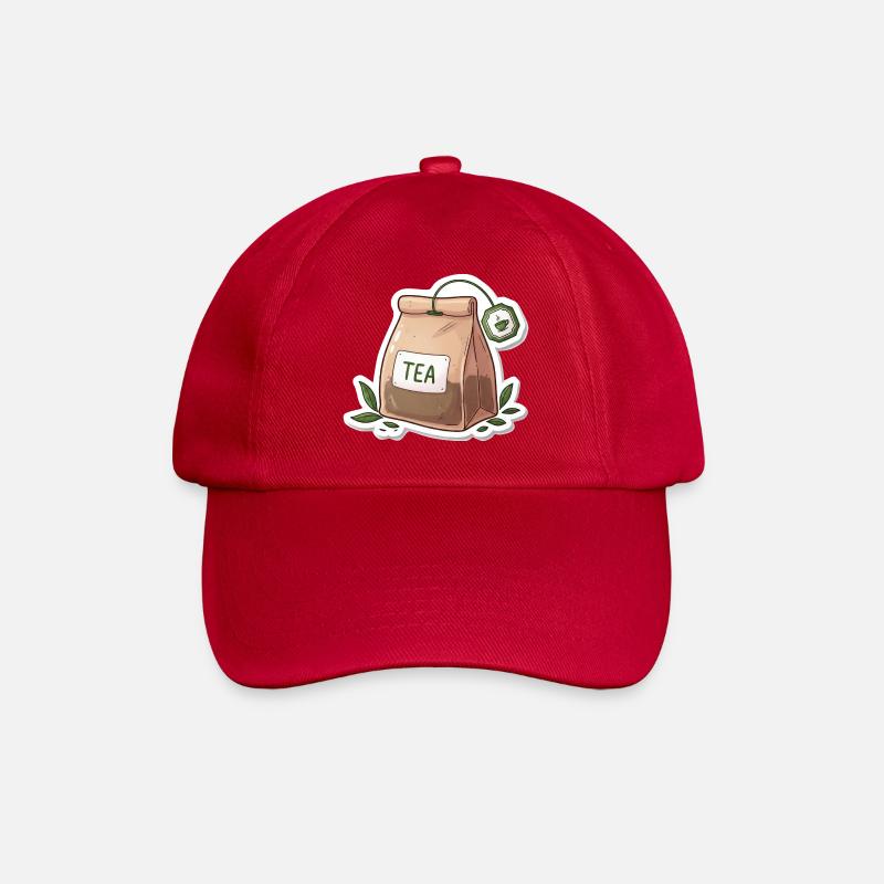 Tea bag illustration - Baseball Cap - classic red