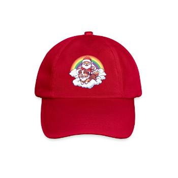 Border Collie Dog Santa Claus Christmas - Baseball Cap - classic red - Front