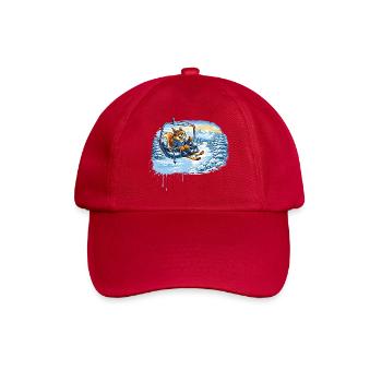 Funny squirrel in the ski lift – winter fun motif - Baseball Cap - classic red - Front