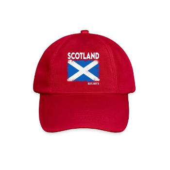 Schottland Saltire-Wappen 1873 - Baseballkappe - klassisch Rot - Vorne