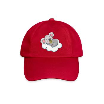 Baby Koala dreamer on pastel cloud - Baseball Cap - classic red - Front