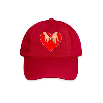 Holding hands heart - Baseball Cap - classic red - Front