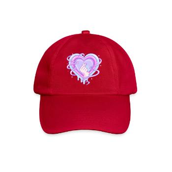 Cœur pastel K Pop Symbole de doigt Amour - Casquette classique - rouge classique - Devant