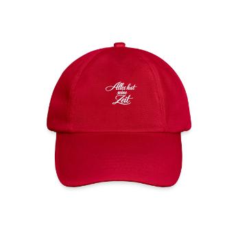 Alles hat seine Zeit – Kalligrafie-Spruch - Baseballkappe - klassisch Rot - Vorne