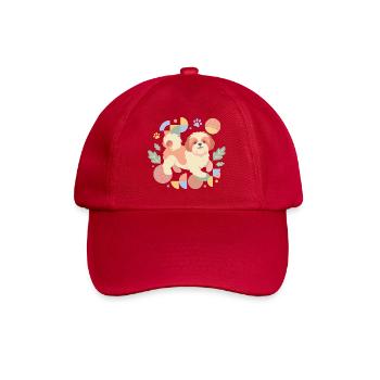Cute Shih Tzu Owners Colorful Puppy Lover - Baseball Cap - classic red - Front