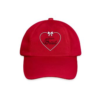 Team Bridal Heart Bow Design - Baseball Cap - classic red - Front