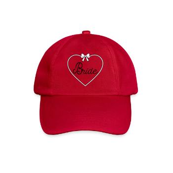 Bride Heart Bow Design – Bachelor Party Bridal Crew O - Baseball Cap - classic red - Front