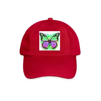Schmetterling - Baseballkappe - klassisch Rot - Vorne