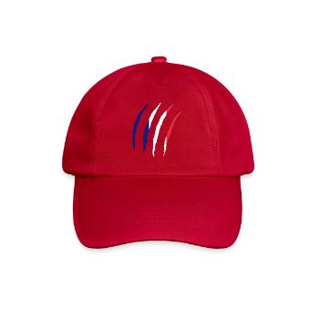 Französische Flagge,  Frankreich  - Baseballkappe - klassisch Rot - Vorne