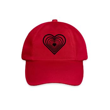 Coeur infini noir - Casquette classique - rouge classique - Devant