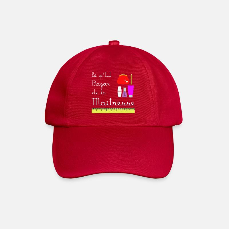 Le p'tit bazar de la Maîtresse (écrit blanc) - Casquette classique - rouge classique