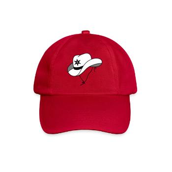 Chapeau de shérif avec petit crâne sur étoile de shérif - Casquette classique - rouge classique - Devant