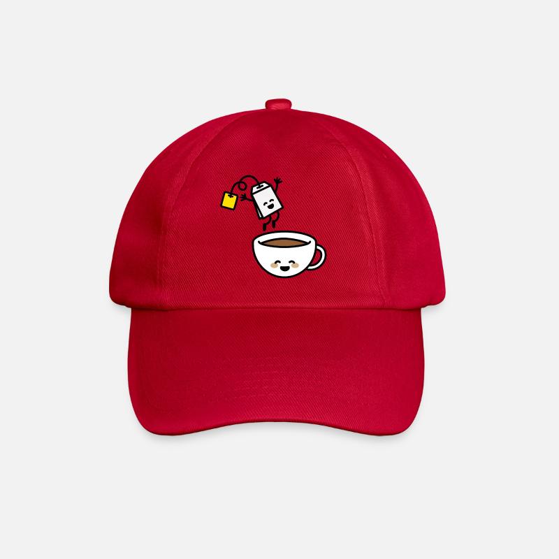 Tachet de thé drôle tasse de thé heureux Tea lover Tea drinker - Casquette classique - rouge classique
