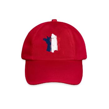 Paris Brushstroke Flag France - Baseball Cap - classic red - Front