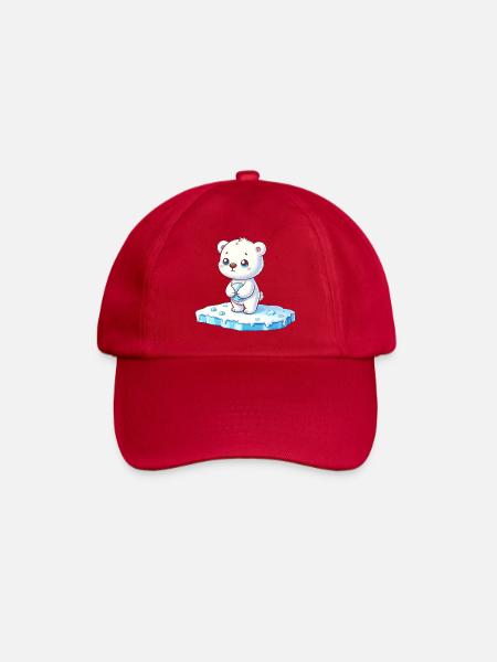 Ours polaire sur la banquise réchauffement climatique - Casquette classique - rouge classique
