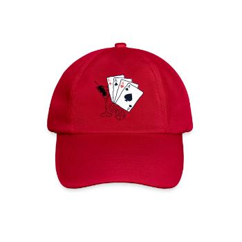 Conception de carte à jouer avec des motifs d’as - Casquette classique - rouge classique - Devant