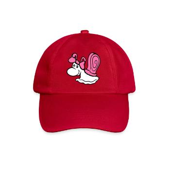 Snail Girl Female Cute Pretty Bow Woman - Baseball Cap - classic red - Front