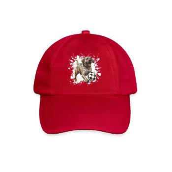 Mastiff Hund Fussball Team - Baseballkappe - klassisch Rot - Vorne