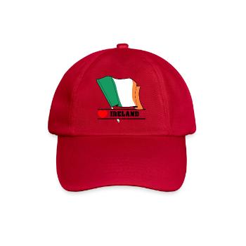 Ireland Flag with Heart - Baseball Cap - classic red - Front