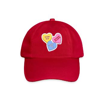 Pastel Hearts Love Message Trio - Baseball Cap - classic red - Front