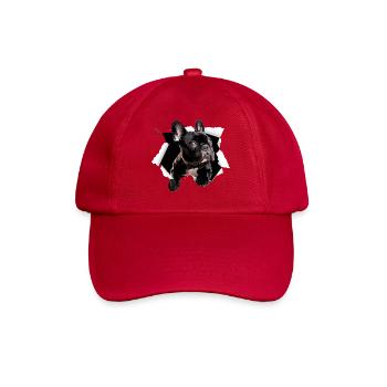 French Bulldog Breakthrough Funny - Baseball Cap - classic red - Front