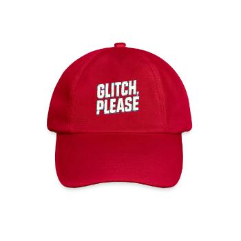 Glitch bitte | Retro Gaming Hacker Vibes - Baseballkappe - klassisch Rot - Vorne