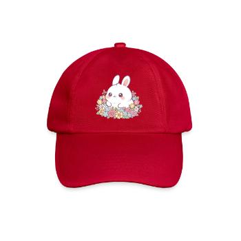 Lapin aux fleurs - Casquette classique - rouge classique - Devant