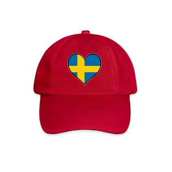 Drapeau du cœur de la Suède - Casquette classique - rouge classique - Devant