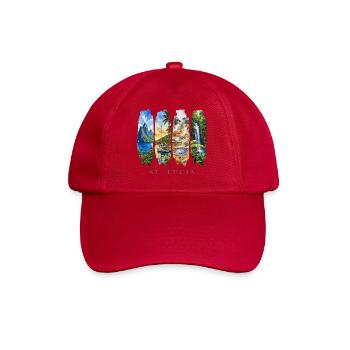 St. Lucia Vacation Travel – Caribbean Beach & Nature - Baseball Cap - classic red - Front