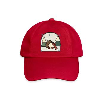 Sleeping Hedgehog in Forest Landscape - Baseball Cap - classic red - Front