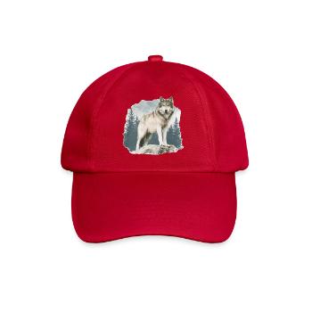 Wolf Vintage - Baseball Cap - classic red - Front