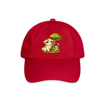 Cuddly goat with butterfly - Baseball Cap - classic red - Front